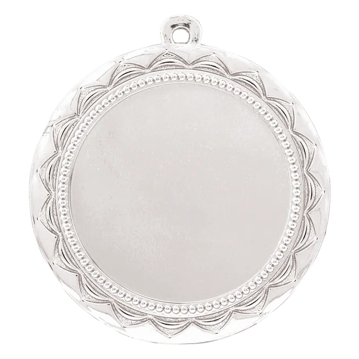 Sun 2" Insert Holder Medal-Bright Silver (Insert Not Included)