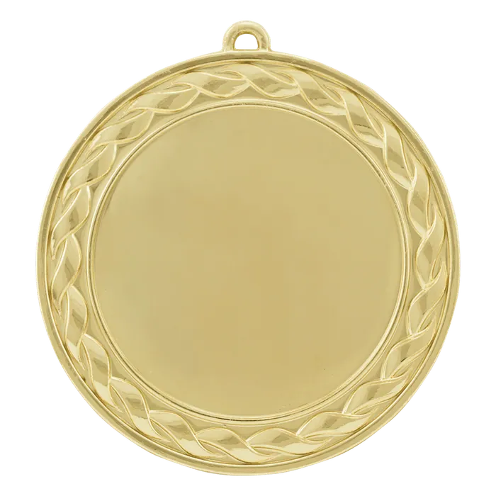 Weave 2" Insert Holder Medal-Bright Gold (Insert Not Included)