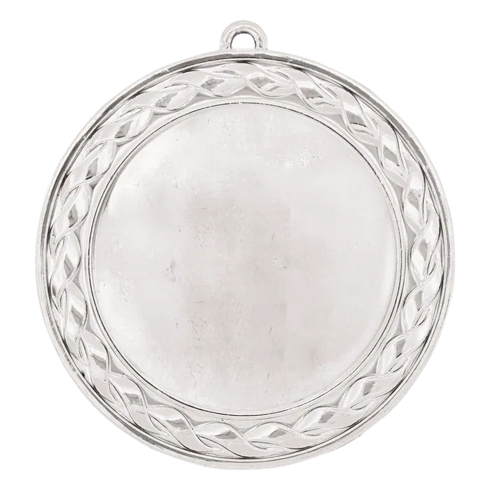 Weave 2" Insert Holder Medal-Bright Silver (Insert Not Included)