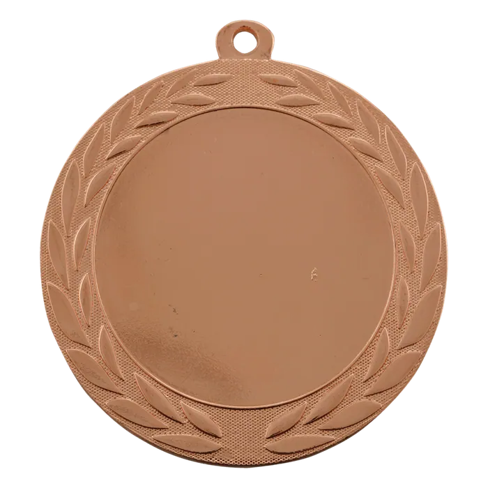 Wreath 2" Insert Holder Medal-Bright Bronze (Insert Not Included)