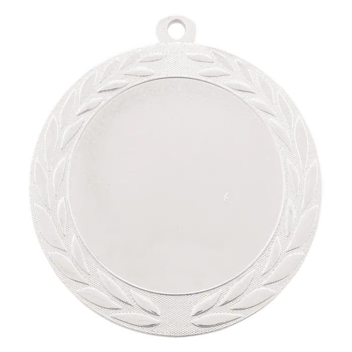 Wreath 2" Insert Holder Medal-Bright Silver (Insert Not Included)