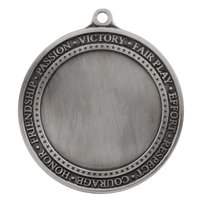 Inspirational 2" Insert Holder Medal-Antique Silver (Insert Not Included)