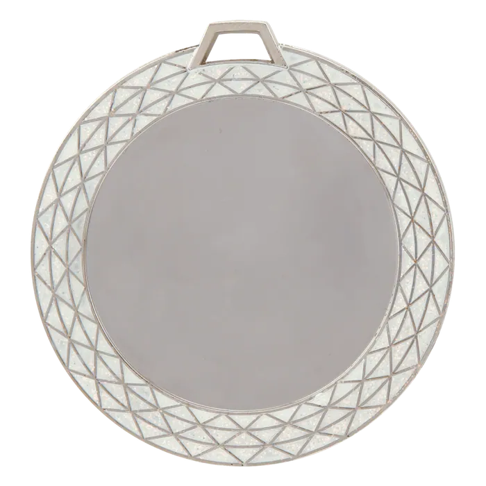 White Bling 2" Insert Holder Medal (Insert Not Included)