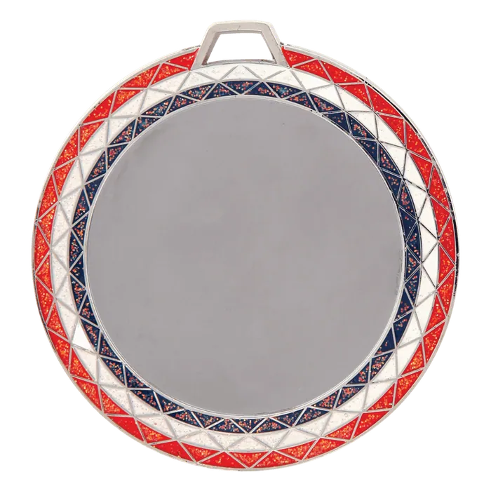 Red/White/Blue Bling 2" Insert Holder Medal (Insert Not Included)