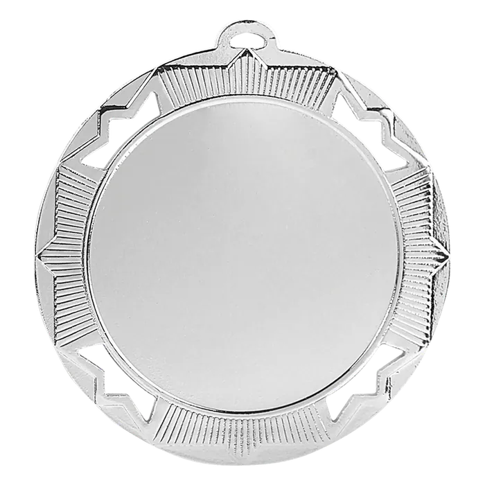 Crown 2" Insert Holder Medal-Bright Silver (Insert Not Included)