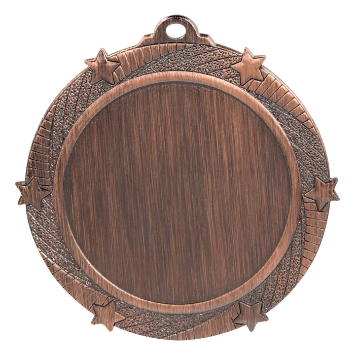 6-Star 2" Insert Holder Medal-Antique Bronze (Insert Not Included)