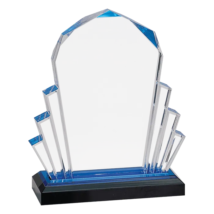 Small Blue Faceted Impress Acrylic