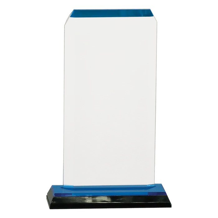 Large Blue Clipped Corners Impress Acrylic