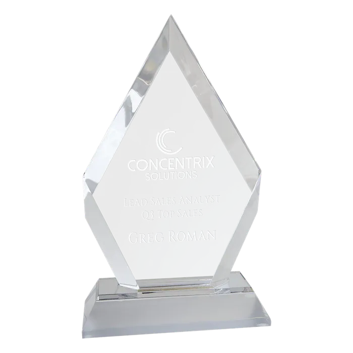 Medium Silver Frosted Base Diamond Impress Acrylic
