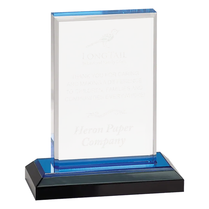 Small Blue Beveled Impress Acrylic