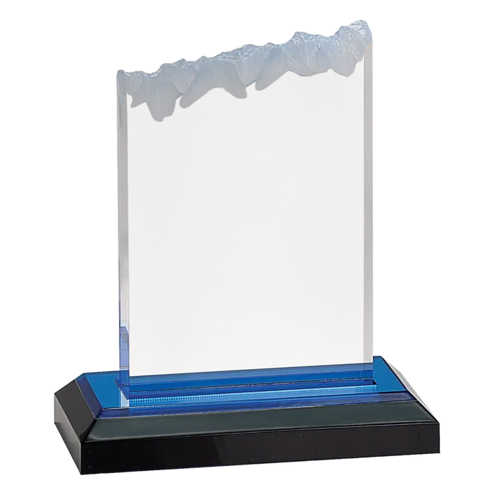 Small Blue Frosted Impress Acrylic