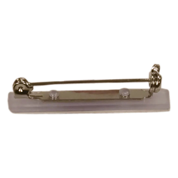 Clear Plastic Top-Opening Pin for Badges