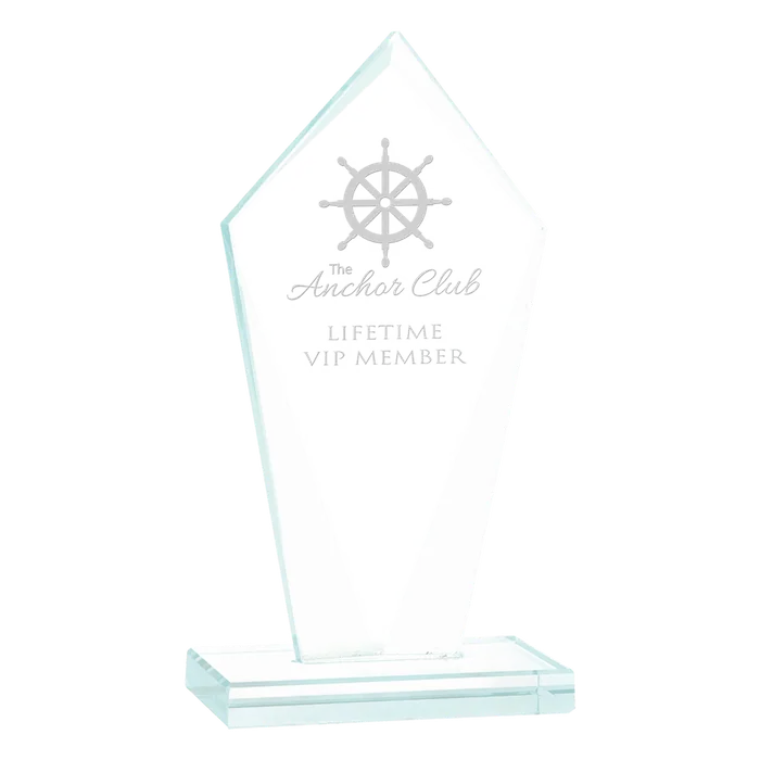 Premier Jade Octagon Glass Award, 8 1/2"