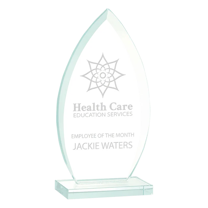 Oval Jade Glass Award