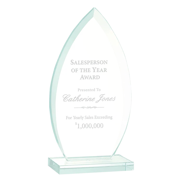 Medium Oval Jade Glass Award