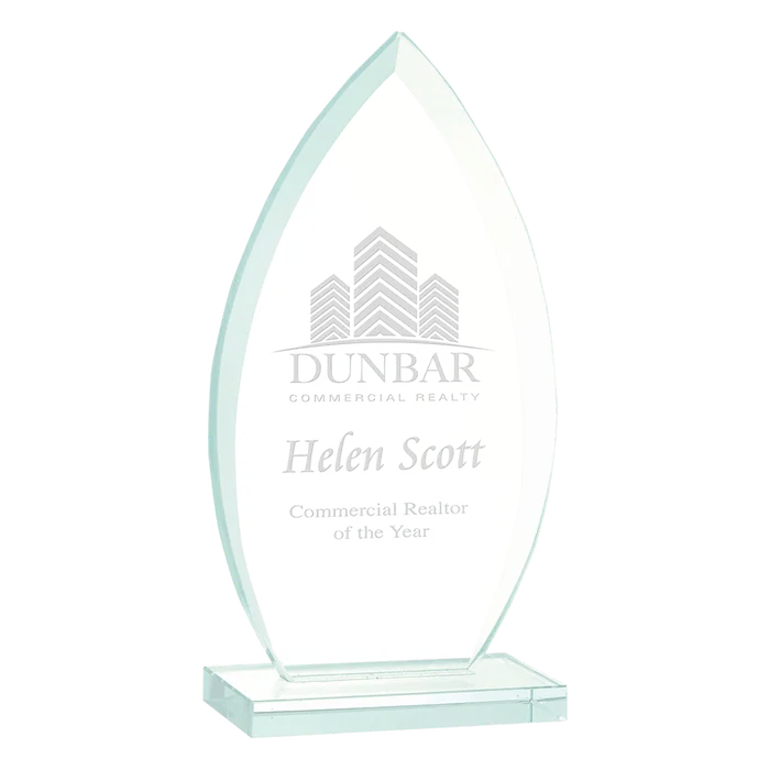 Large Oval Jade Glass Award