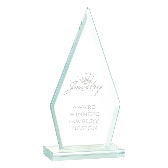 Small Triangle Jade Glass Award