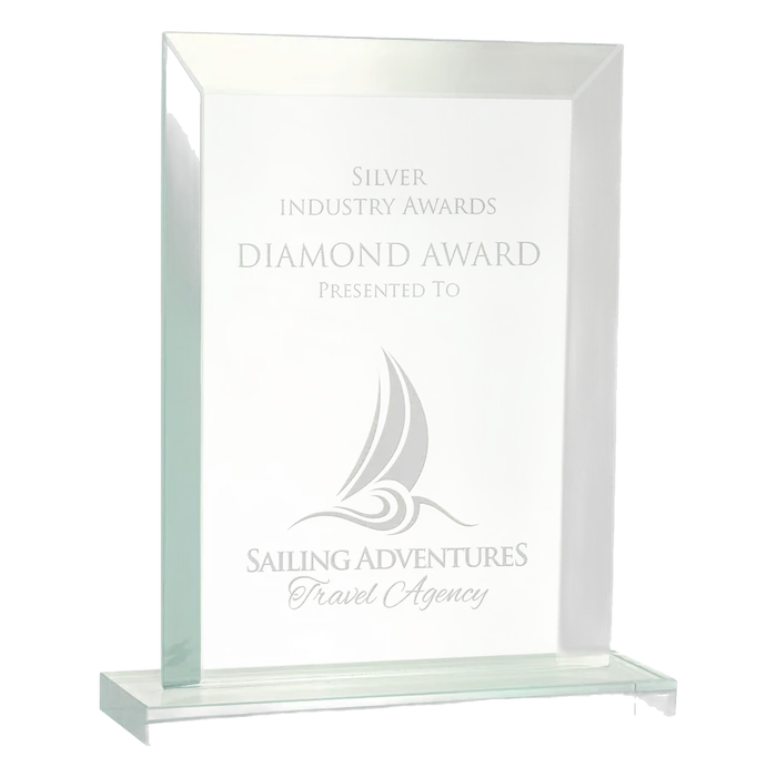 Premier Jade Rectangle Glass Award, 7 3/4", Style JGS62