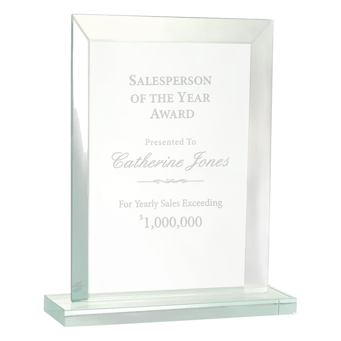 Premier Jade Rectangle Glass Award, 8 1/2"