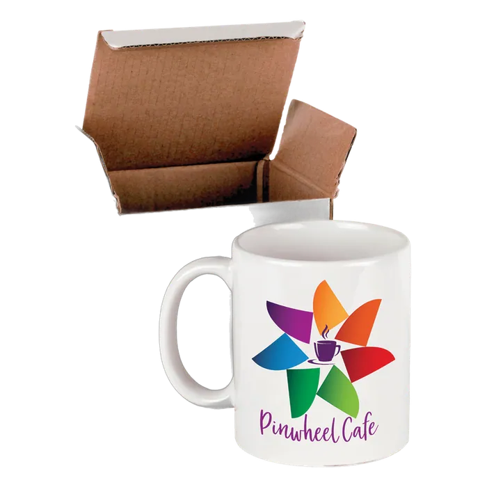 11 oz. White Ceramic Mug in White Box