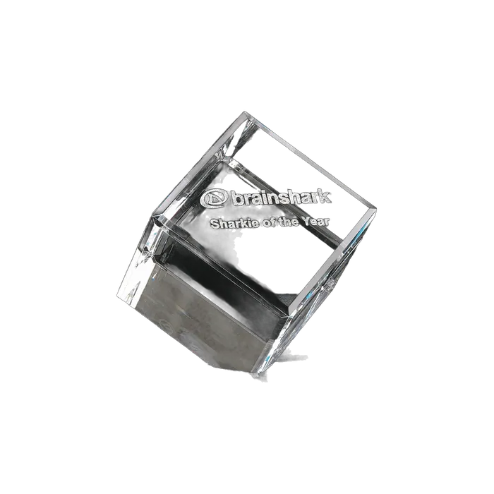 Crystal Clipped Cube Series Multi-Faceted Award, 2 3/8"