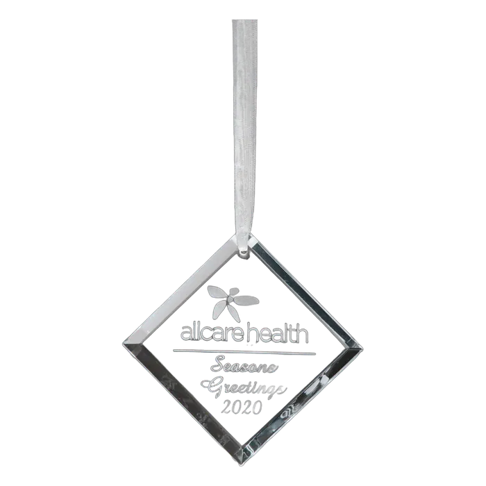 Crystal Diamond Ormament with Ribbon Hanger