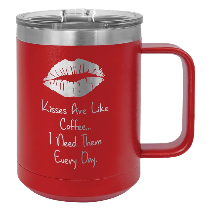 Red Polar Camel 15 oz. Coffee Mug with Slider Lid