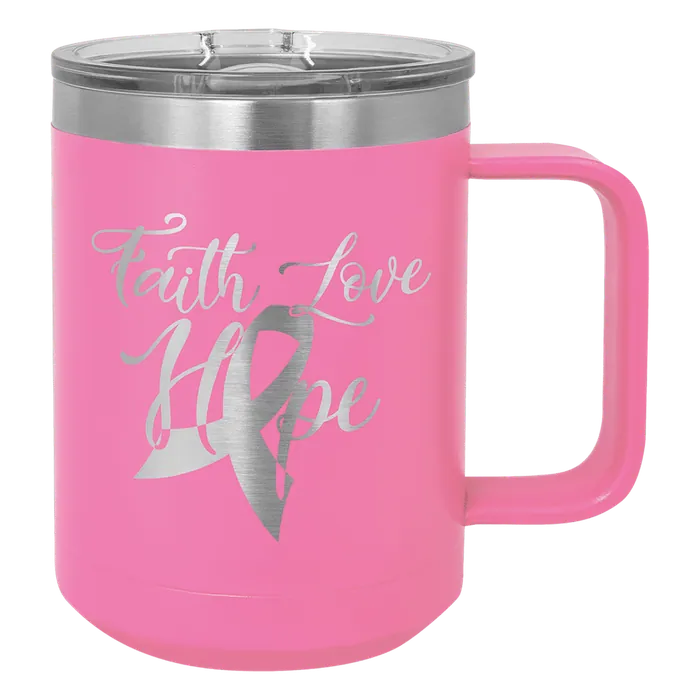 Pink 15 oz. Polar Camel Coffee Mug with Slider Lid