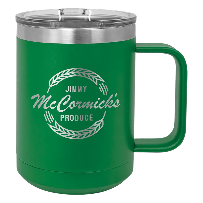 Green 15 oz. Polar Camel Coffee Mug with Slider Lid