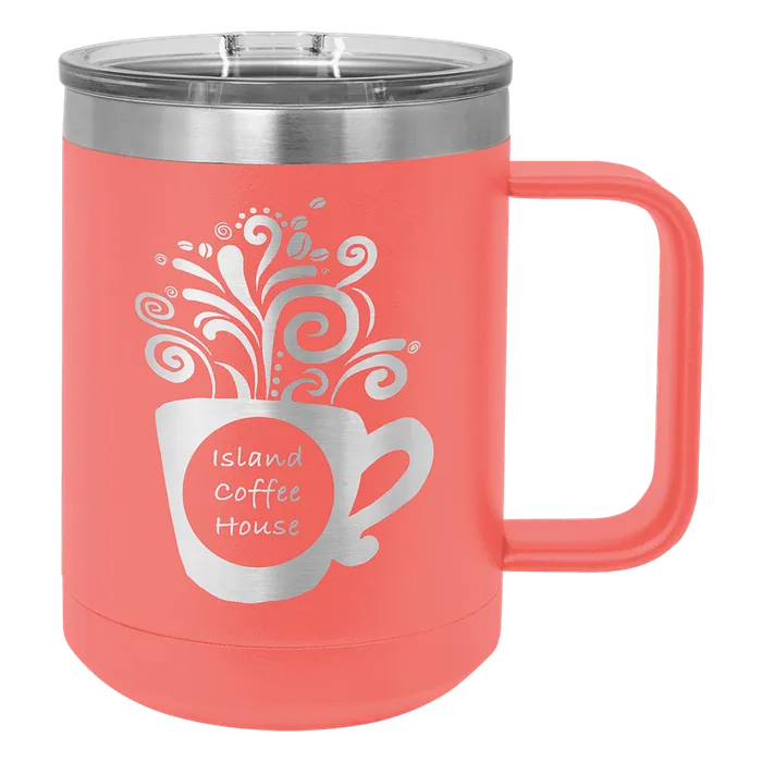 Coral 15 oz. Polar Camel Coffee Mug with Slider Lid