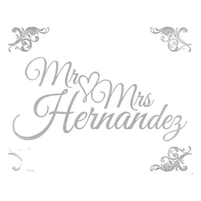 Rustic/Silver Leatherette Wall Decor/Signage, Style LDC0411