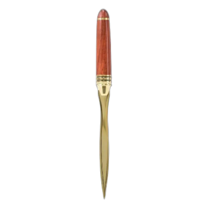 Rosewood Finish & Gold Letter Opener