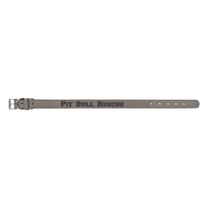 Gray Leatherette Dog Collar, Style LLC532