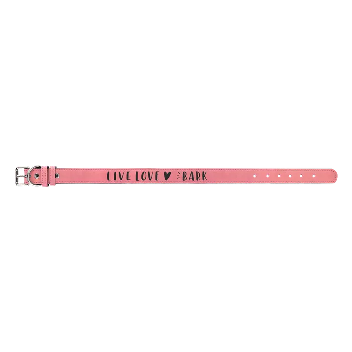 Pink Leatherette Dog Collar, Style LLC548
