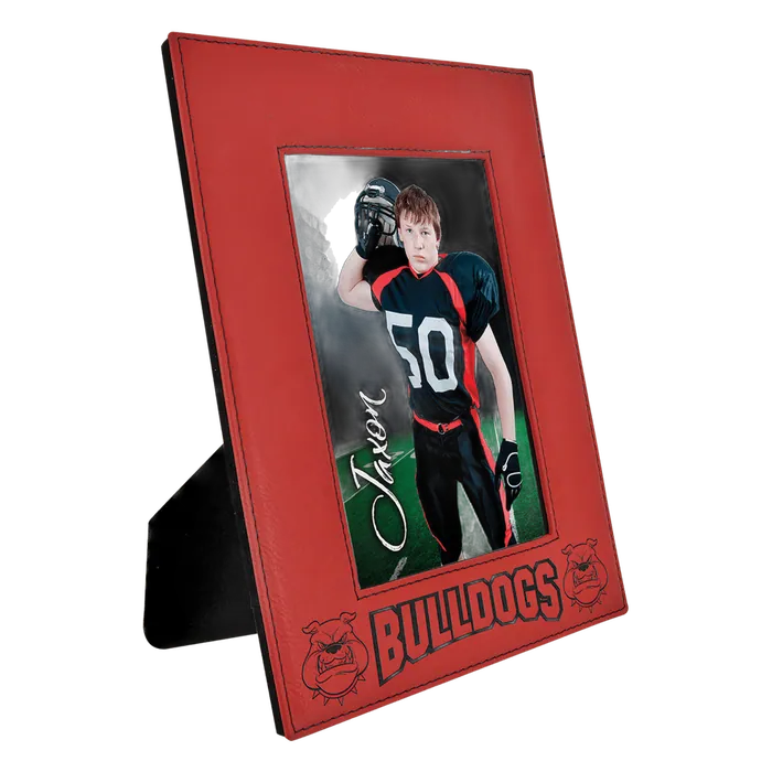 5" x 7" Red Laserable Leatherette Photo Frame
