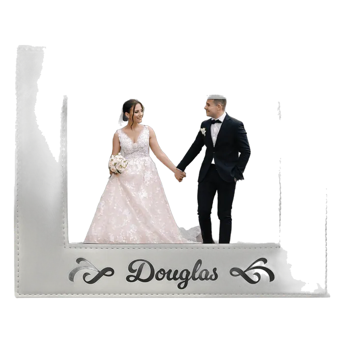 White Leatherette 5x7 Photo Frame