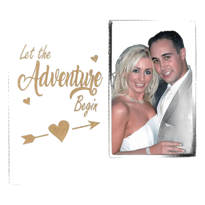 Black/Gold 4" x 6" Leatherette Photo Frame with Engraving Area