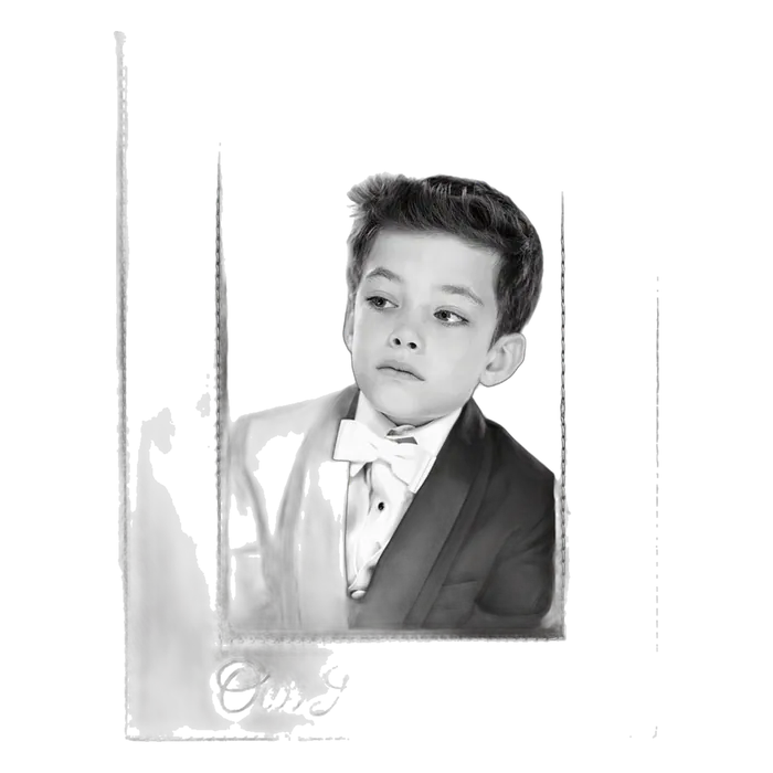 Black/Silver 4" x 6" Leatherette Photo Frame