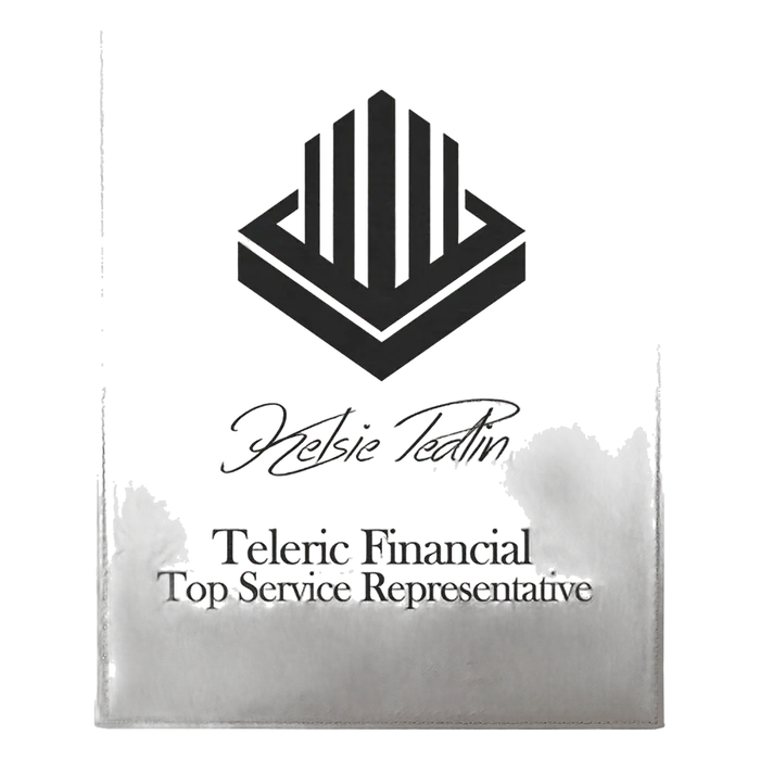 Gray 7" x 9" Laserable Leatherette Plaque