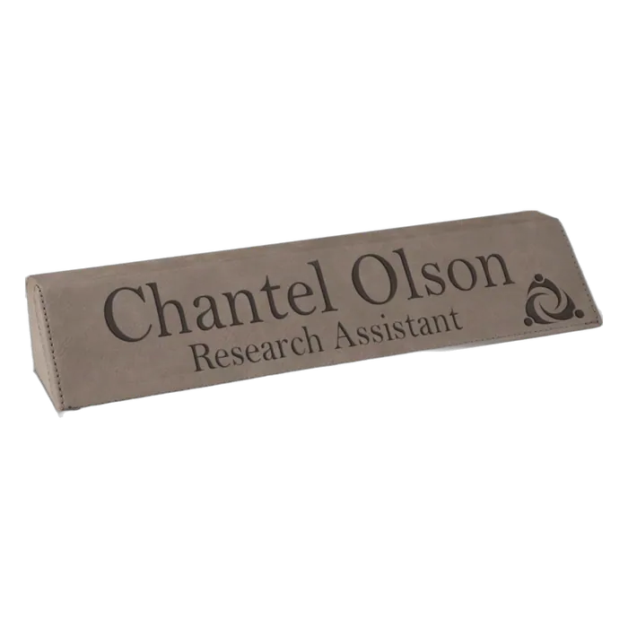 Gray 10 1/2" Leatherette Desk Wedge