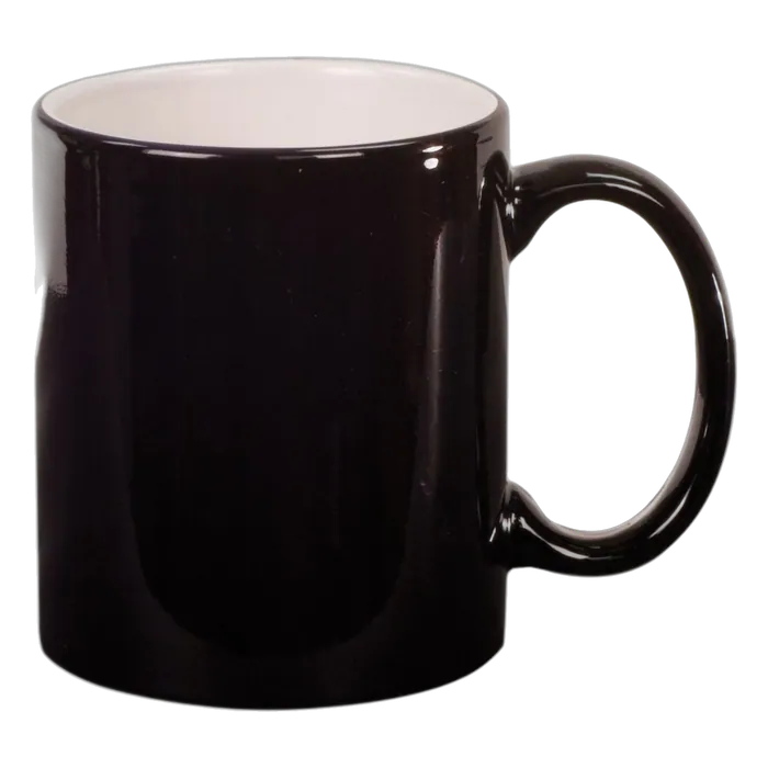 Black 11 oz. Round Ceramic Mug