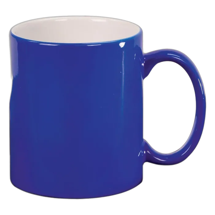 Blue 11 oz. Round Ceramic Mug