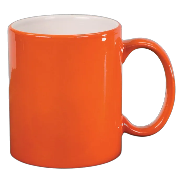 Orange 11 oz. Round Ceramic Mug