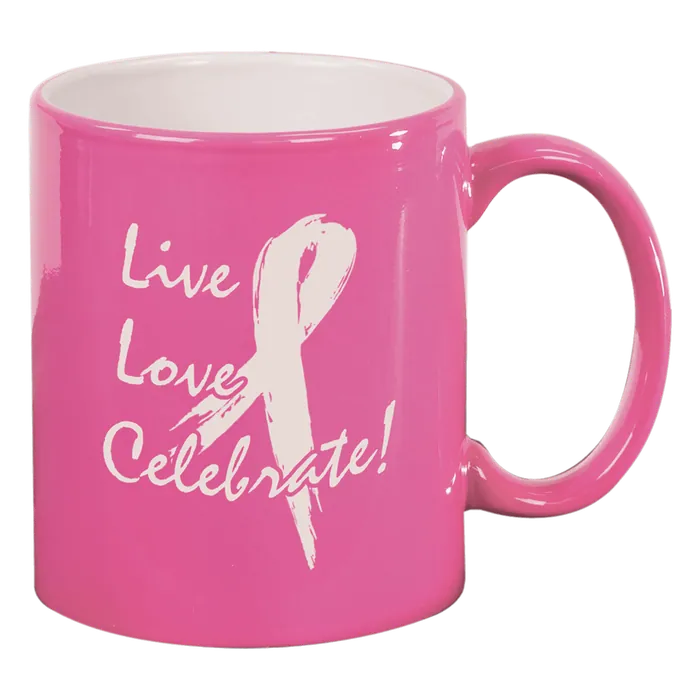 Pink 11 oz. Round Ceramic Mug
