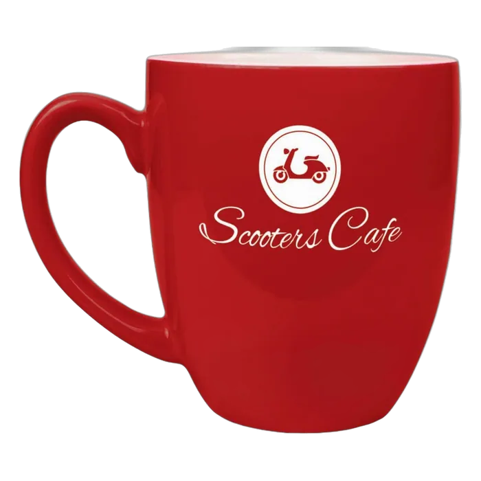Red 16 oz. Ceramic Bistro Mug