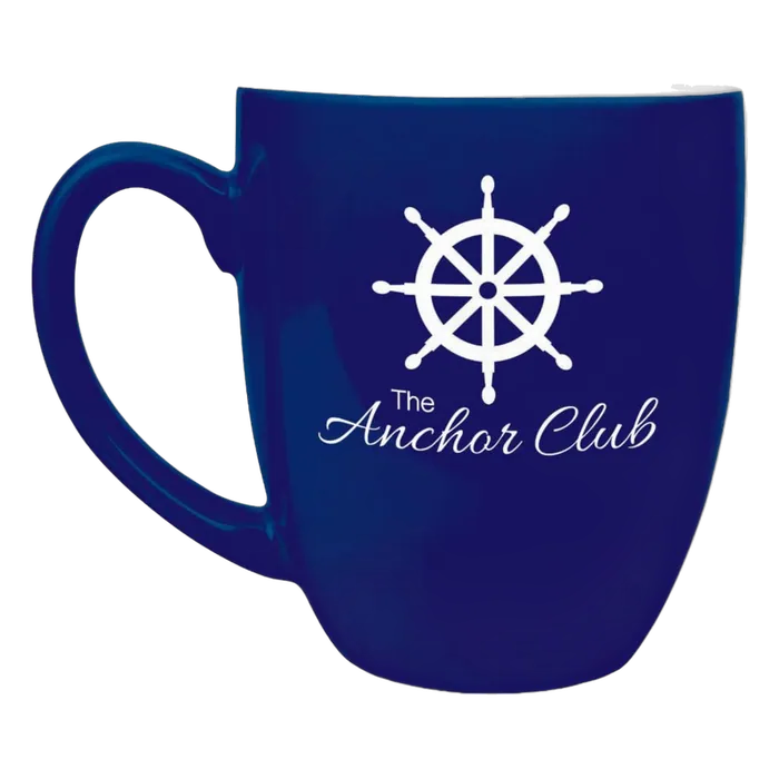 Blue 16 oz. Ceramic Bistro Mug