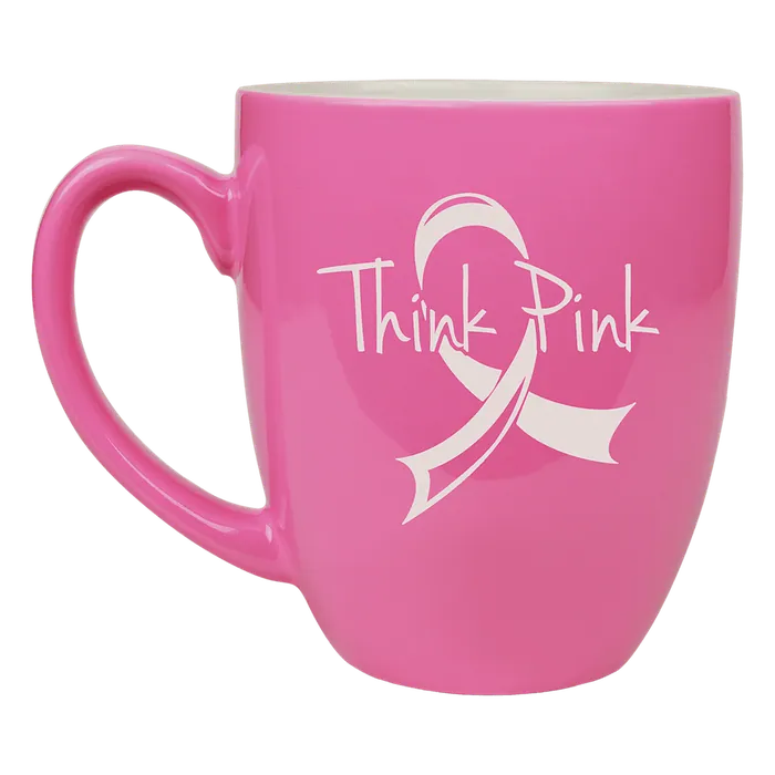 Pink 16 oz. Ceramic Bistro Mug