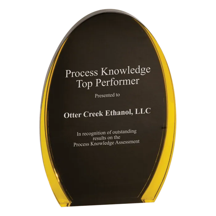 Small Black/Gold Luminary Oval Acrylic
