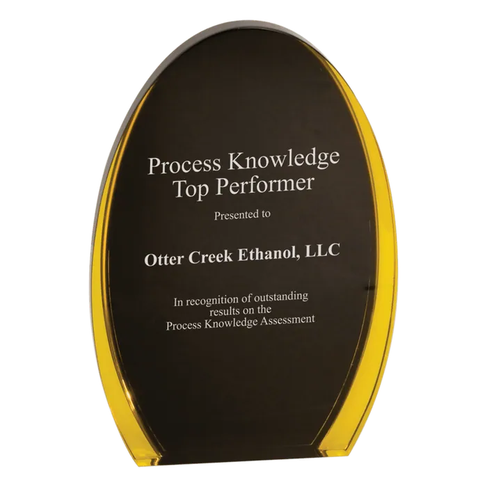 Large Black/Gold Luminary Oval Acrylic