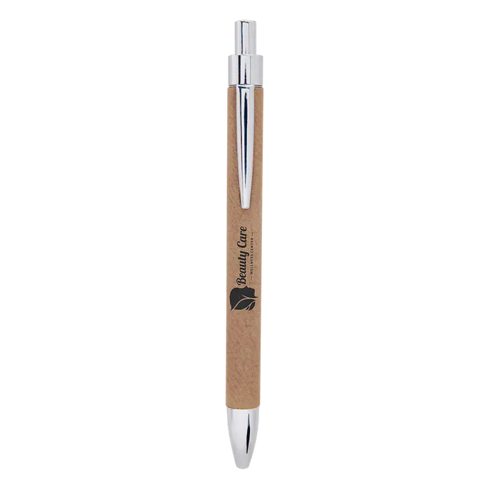 Light Brown Laserable Leatherette Pen